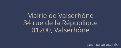 Mairie de Valserhône