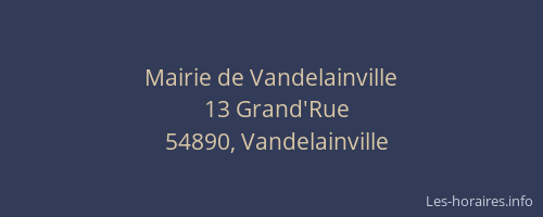 Mairie de Vandelainville