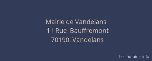 Mairie de Vandelans