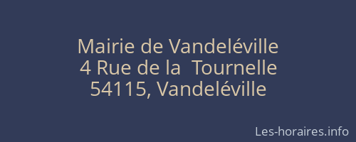 Mairie de Vandeléville