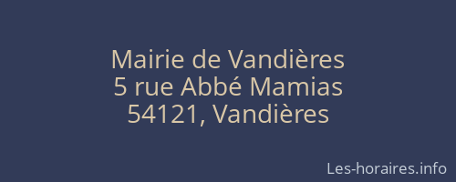 Mairie de Vandières