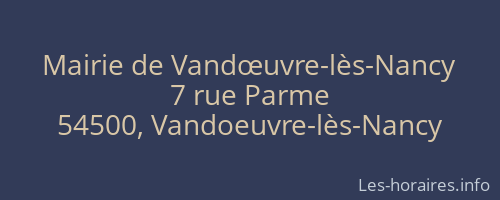 Mairie de Vandœuvre-lès-Nancy
