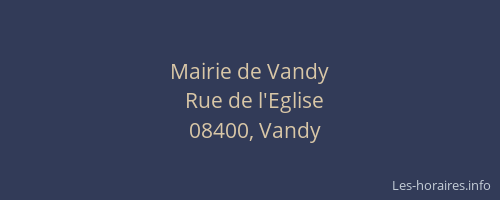 Mairie de Vandy