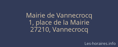 Mairie de Vannecrocq