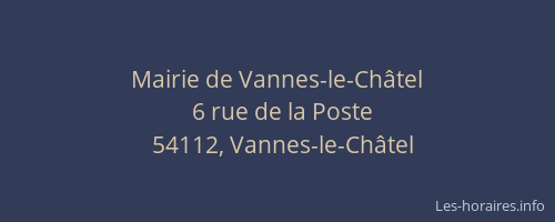 Mairie de Vannes-le-Ch&acirc;tel