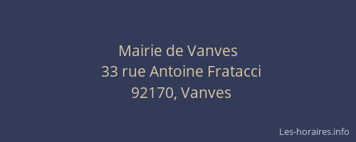 Mairie de Vanves