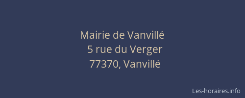 Mairie de Vanvillé
