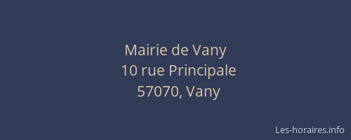 Mairie de Vany