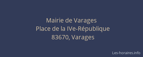 Mairie de Varages