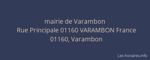 mairie de Varambon