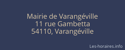 Mairie de Varangéville