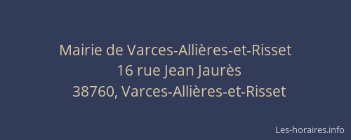 Mairie de Varces-Alli&egrave;res-et-Risset