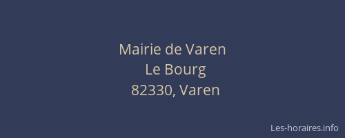 Mairie de Varen