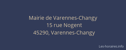 Mairie de Varennes-Changy