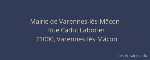 Mairie de Varennes-lès-Mâcon
