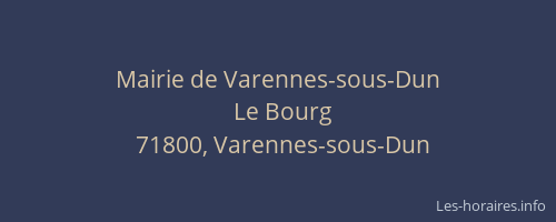 Mairie de Varennes-sous-Dun