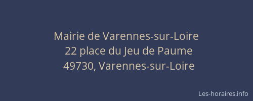 Mairie de Varennes-sur-Loire