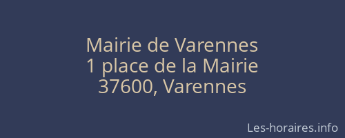 Mairie de Varennes