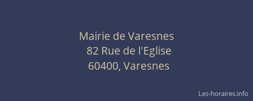 Mairie de Varesnes
