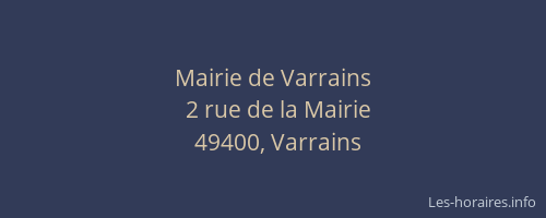 Mairie de Varrains