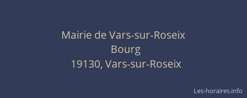 Mairie de Vars-sur-Roseix