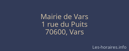 Mairie de Vars