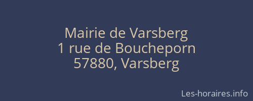 Mairie de Varsberg