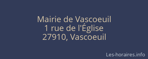 Mairie de Vascoeuil