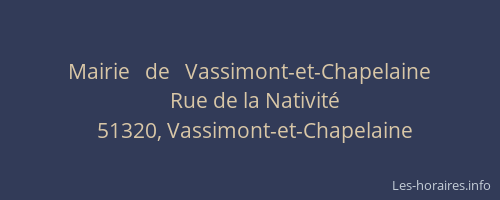 Mairie   de   Vassimont-et-Chapelaine
