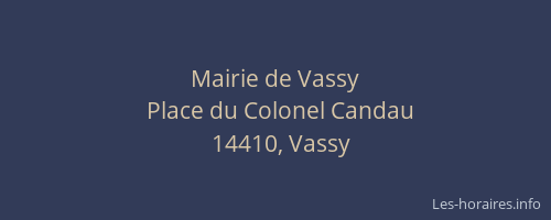 Mairie de Vassy