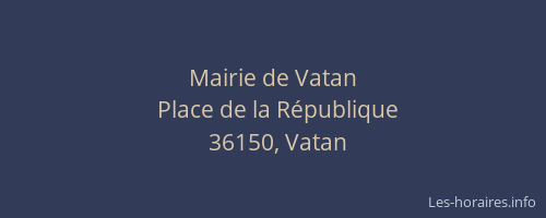 Mairie de Vatan