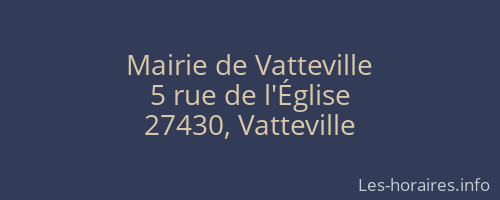 Mairie de Vatteville