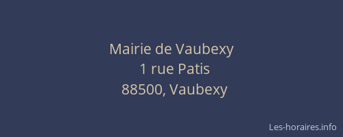 Mairie de Vaubexy