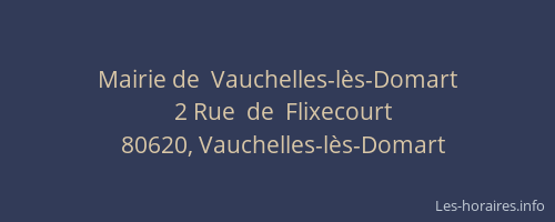 Mairie de  Vauchelles-l&egrave;s-Domart