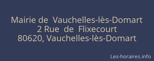 Mairie de  Vauchelles-lès-Domart