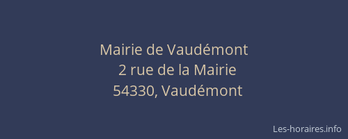 Mairie de Vaudémont