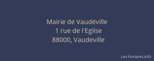 Mairie de Vaud&eacute;ville