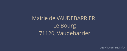 Mairie de VAUDEBARRIER