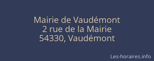 Mairie de Vaudémont