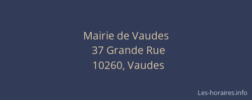 Mairie de Vaudes