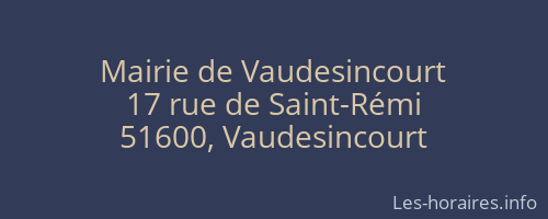 Mairie de Vaudesincourt