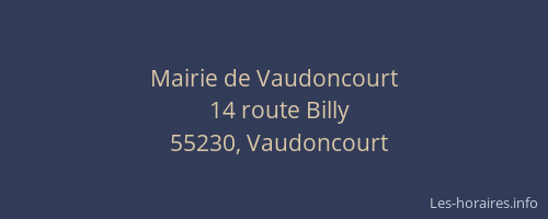 Mairie de Vaudoncourt