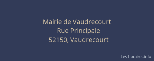 Mairie de Vaudrecourt