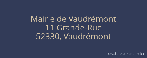 Mairie de Vaudrémont