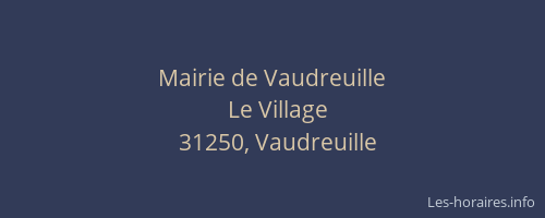 Mairie de Vaudreuille