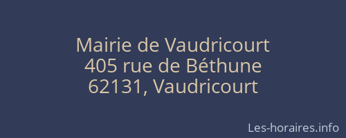 Mairie de Vaudricourt