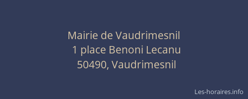 Mairie de Vaudrimesnil