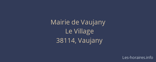 Mairie de Vaujany