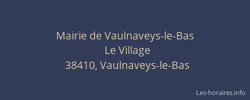 Mairie de Vaulnaveys-le-Bas