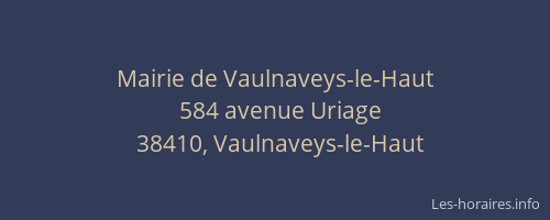 Mairie de Vaulnaveys-le-Haut